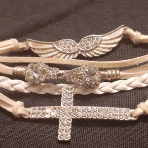 White and silver bracelet